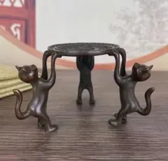 猫のモチーフ 鋳物製 花台 置物 | Mercari