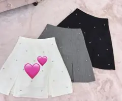 evelyn ♡ ビジューミニスカート OW