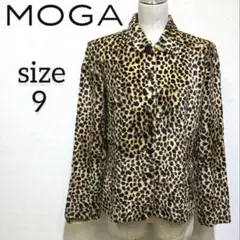 MOGA レオパード（ヒョウ）柄 長袖シャツ サイズ9 起毛生地
