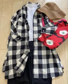 【極美品】グランマママドーター　ハートプリント フリル リボン ワンピース 極美品】グランマママドーター ハートプリント フリル リボン
