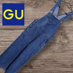 GU JEANS サロペット オーバーオール L デニム ブルー つなぎ M