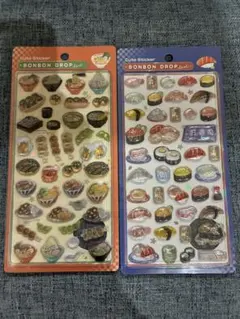 和柄寿司、日本食ボンボンドロップシール2枚セット国内正規品