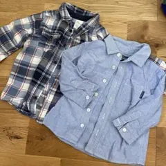 H&M 長袖シャツ2枚セット　チェックシャツ