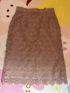 UNIQLO レースタイトスカート ピンクS
