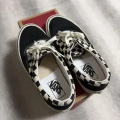 VANS ブラック チェッカー スニーカー