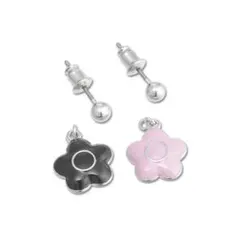 MARY QUANT♡バルジングデイジー ピアス シルバー