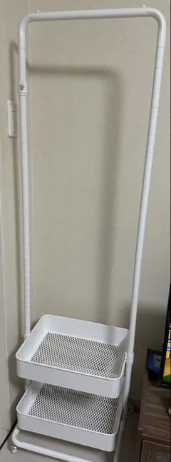 【ニトリ】ワゴン付きハンガーラック TR4637 ホワイトのサムネイル