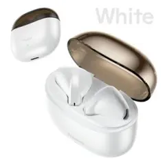 Bluetooth5.4 ワイヤレスイヤホン ミニ マイク内蔵 ホワイト 防水
