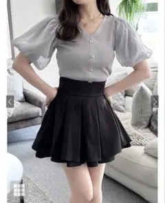 GRL インパン付きハイウエストプリーツミニスカート gm780