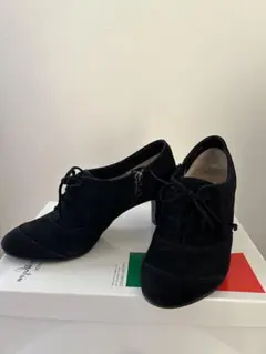 銀座かねまつ ブーティー　ハイヒール　スウェード