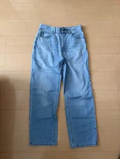 GU ストレートデニム M ライトブルー