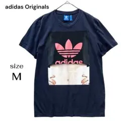 アディダス オリジナルス adidas Tシャツ トレフォイル M ネイビーのサムネイル