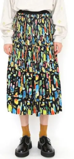 graniphグラニフ イレーザープリーツスカートF カラフル柄