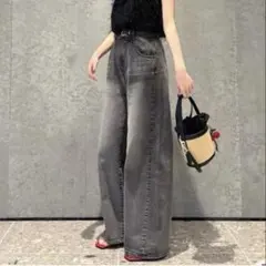 FRAY I.D フレイ アイディー ハイウエストワイドデニムパンツのサムネイル