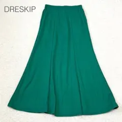 【ドレスキップ】フレアスカート ウエストゴム ストレッチ 春夏 緑【M】極美品のサムネイル