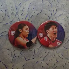 【新品未使用】バレーボール応援カフェ 石川祐希 石川真佑 缶バッジ2個セット
