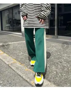 サンセルフ ラインカラージャージニットパンツのサムネイル