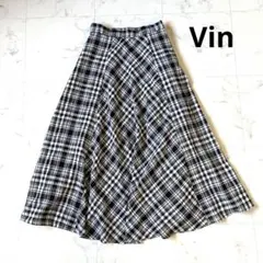 SCOT CLUB系列Vin チェックバイアスフレアロングスカート M