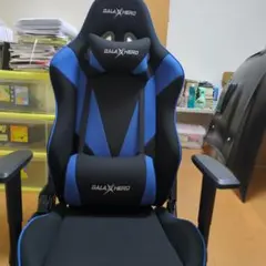 GALAXHERO ゲーミングチェア 座椅子 メッシュ  ブルー ×ブラック
