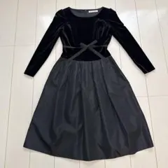 M'S GRACY ベロア　ブラックドレス 38