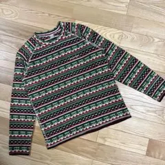 モンベル キッズ　クリマプラス100 プリントライトスウェット 160 三角