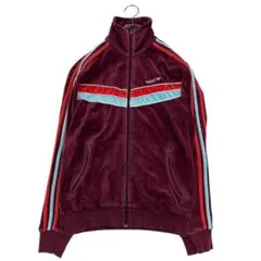 8972 adidas トラックジャケット ベロア バーガンディ L 松村北斗