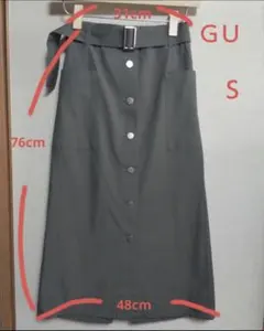 【ＧＵ】タイトスカート　ベルト付き　Ｓ