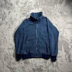 80s USA ジップアップハイネックフリースジャケット