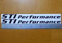 STI performance ステッカー 30cm 黒 2枚