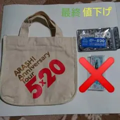 嵐5x20 ミニトート＆名古屋ドーム限定プレート青
