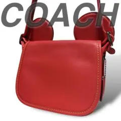 美品 COACH Disney コーチ×ディズニーコラボ ミッキーショルダー 赤