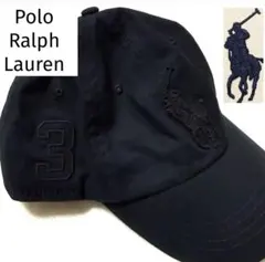 極美品✨Polo Ralph Lauren 黒 キャップ ビックポニー 帽子