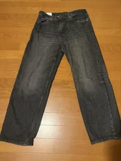 H&M スーパーバギーデニムパンツ 29/30 ダークグレー