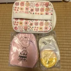 スヌーピー 花柄ポーチセット