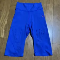 アディダス ハーフタイツ メンズスパッツ　トレーニング　陸上　ブルー