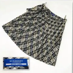 ノバチェック プリーツスカート ベージュ 三陽商会 バーバリー ブルーレーベル