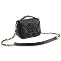 MARY QUANT スクエアキルトデイジーパッチ2WAYミニショルダー