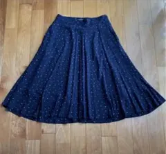 イネス×ユニクロ　ネイビー　ロングスカート