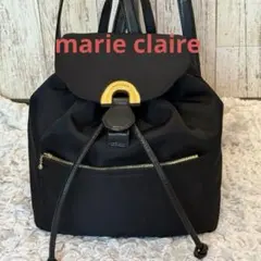 【marie claire マリクレール】ナイロン リュック ブラック