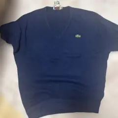 Lacoste ネイビー Vネックセーター M