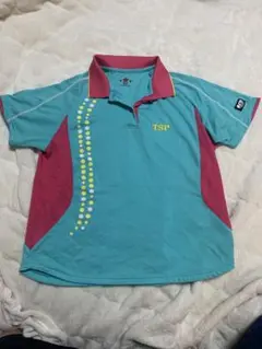 TSP ターコイズ/ピンク　卓球ウェア　中高生　レディース　練習着　L