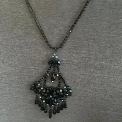 imac ブラック フラワーモチーフ ネックレス