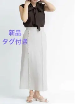 NOELA リネンライクフリンジスカートのサムネイル