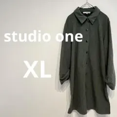 studio one 【XL】 レディース グリーン ロングコート 秋