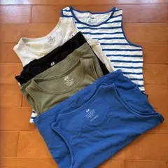 H&M タンクトップ　インナー Tシャツ 5枚セット 120-130cm