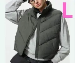 ユニクロ　UNIQLO PUFFTECH クロップドダウンベスト パフテック　L