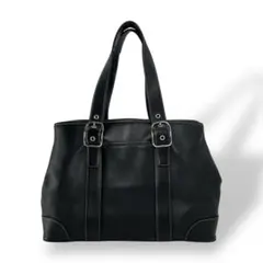 COACH コーチ　ハンドバッグ　トートバッグ　シグネチャー　黒　レザー　A4
