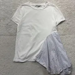ステラマッカートニー　変形Tシャツ　半袖カットソー　ストライプドッキングのサムネイル