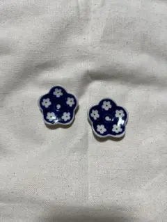 ポーランド食器 花型 陶器 箸置き 2個セット