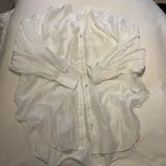 ホワイトボタンダウン長袖シャツのサムネイル